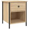 Table de chevet - Maison Exclusive - Chêne sonoma - 40x42x50 cm - Pieds réglables