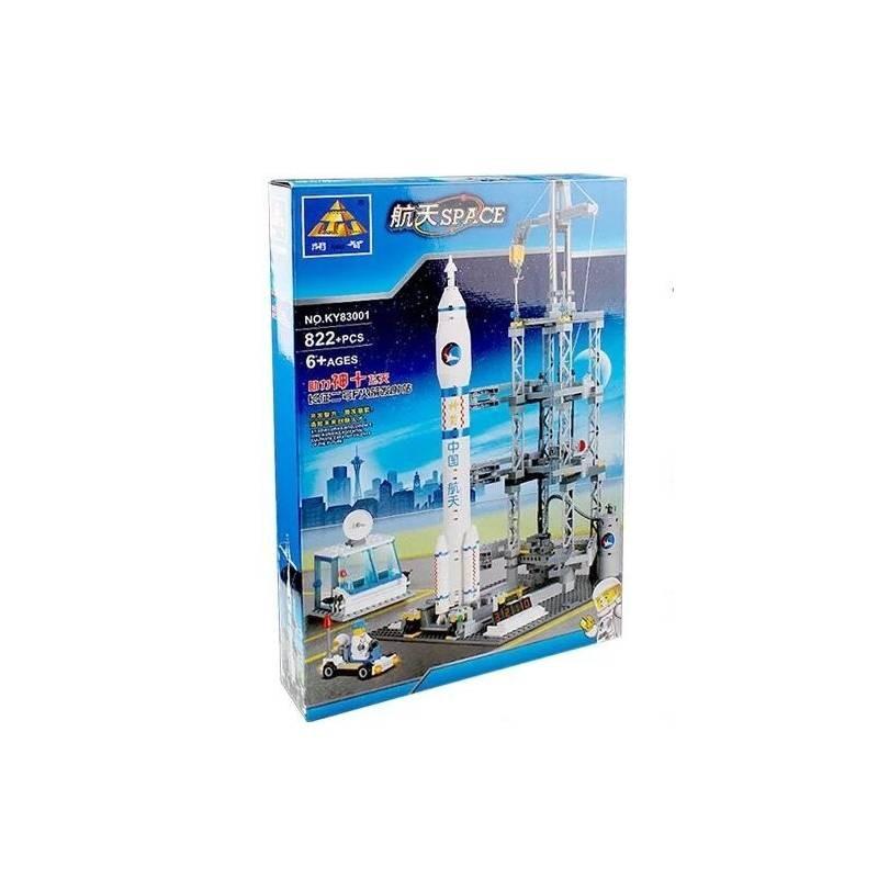 Rocket Launch Station And Spaceship Diy Building Blocks With Abs Pieces For Educational Play