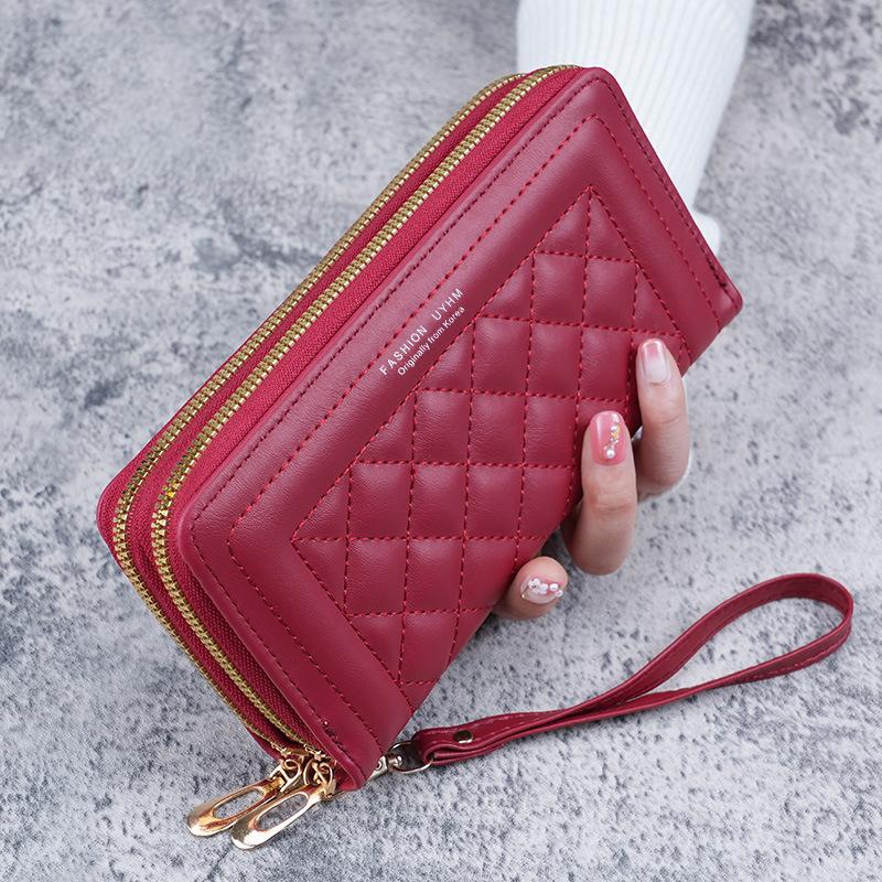 Women's 2023 Long Korean Style Wallet: Double Zipper Phone Bag, Large Capacity Card Holder, Coin Purse.