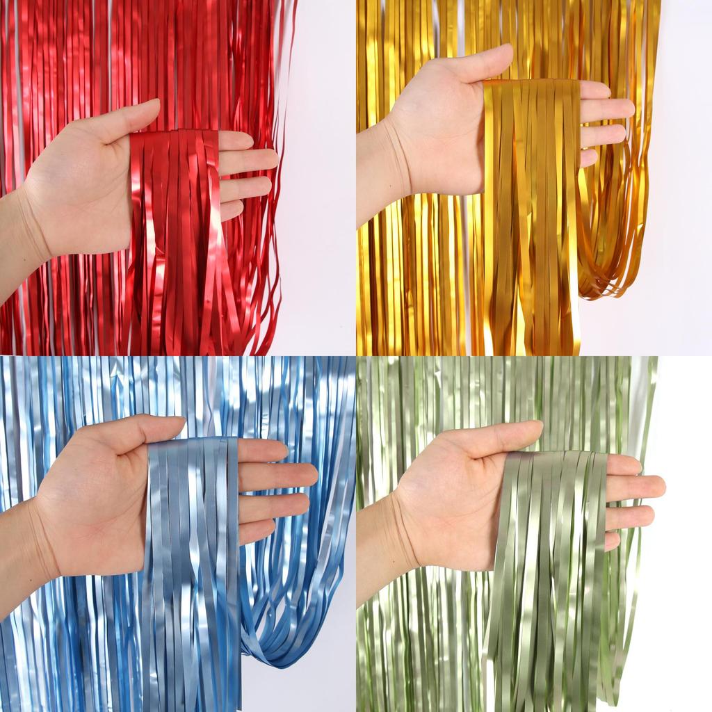 Elegant Matte Finish Rain Curtain For Birthday Party Decoration In Various Colors