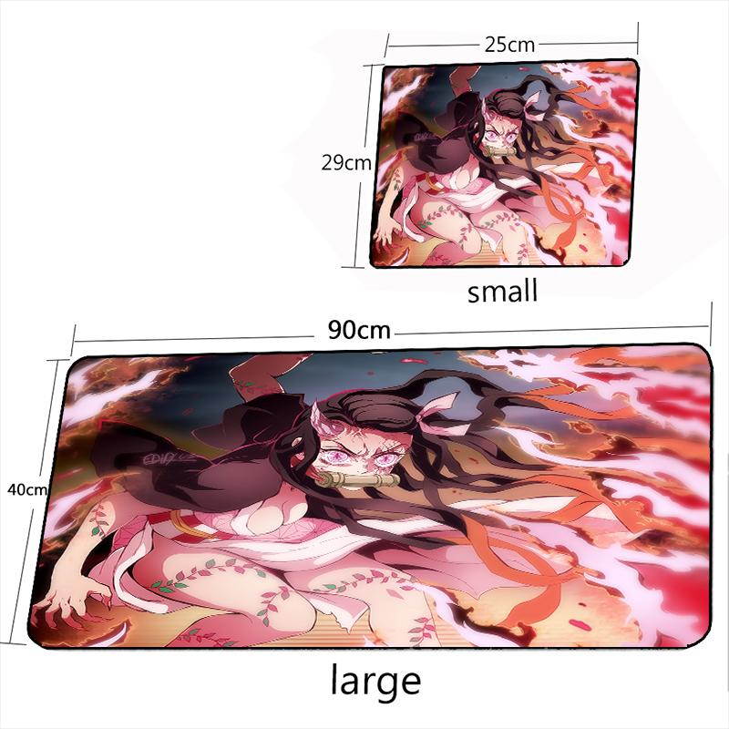 MRGLZY Kamado Nezuko Hot Anime Mouse Pad Demon Slayer Large Carpet DeskMat Computer Gamer Gaming Peripheral Accessories MousePad