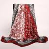 New Spring/Summer Orange Imitation Silk Neckerchief Outdoor Decoration Wraps for Women 90*90cm Cashew Print Square Scarf