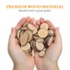 100Pcs Natural Wood Slices 0.5cm Thick Round Log Discs with Bark DIY Craft Materials for Wedding Table Numbers Centerpieces