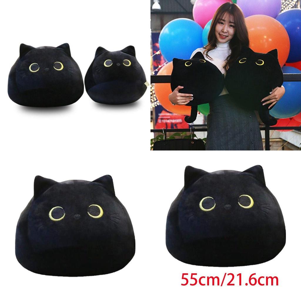 Adorable Black Cat Shaped Plush Toy Soft Stuffed Doll For Cozy Comfort And Play