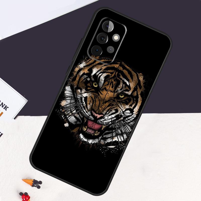 Lion Tiger Face Case For Samsung Galaxy A05 A06 A26 A16 A56 A36 A22 A32 A52 A54 A34 A14 A55 A15 A53 A33 A35