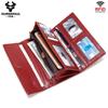 Humerpaul Women Wallet New Style Female Fashion Money Bags Cow Leather Card Holder Clutches Tri-fold Handy Purse High Capacity