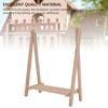 1:12 Dollhouse Clothes Rack Wooden Floor Stand Doll Clothes Accessories Miniature Dollhouse Garment Rack