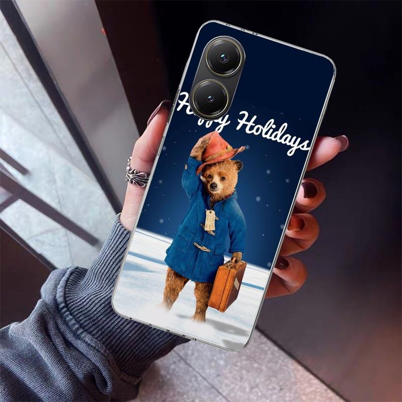 Cute P-PaddingtonS Bear Phone Case For Xiaomi Poco X5 X6 X7 Pro F7 Ultra M7 Redmi 15C 15 13C 13 12C 12 10 10C 10A 9 9C 9T 9A Cov