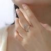 LIKGREAT Bague Fleur de Lotus Bouddhisme pour Femmes Anneaux de Doigt Réglables 2025 Tendance Bijoux en Acier Inoxydable Cadeau d'Anniversaire