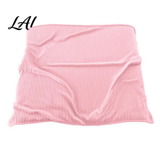 Skin Friendly Milk Velvet Throw Striped Fleece Blanket for Bed Ribbed Couch Thickened Warm Bed Soft Breathable Cozy Blankets Lightweight