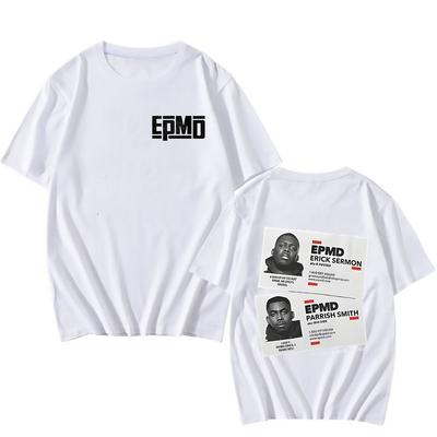 Nové EPMD Old School Music Logo Pánské tričko Opular Hip Hop Rap Volné bavlněné tričko Letní s krátkým rukávem Dámské tričko Oblečení