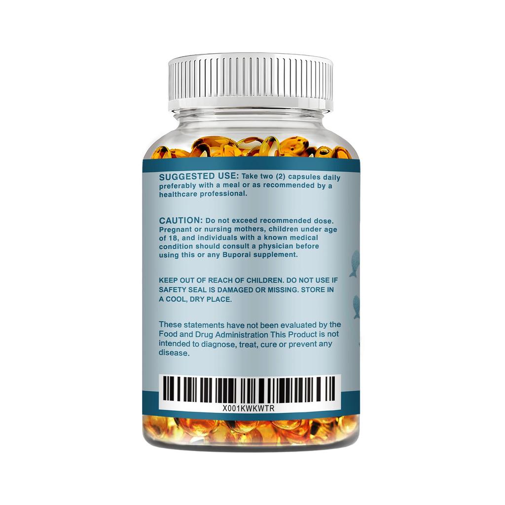 Omega 3 Fish Oil Capsules, Containing 3600 Mg, Are Rich In DHA and EPA, Beneficial for Cardiovascular Health and Immunity.