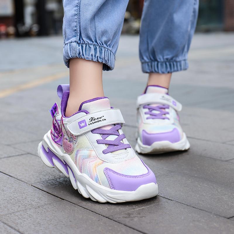 Buy Children Princess Light Sneakers Autumn Tenis Girls Cute