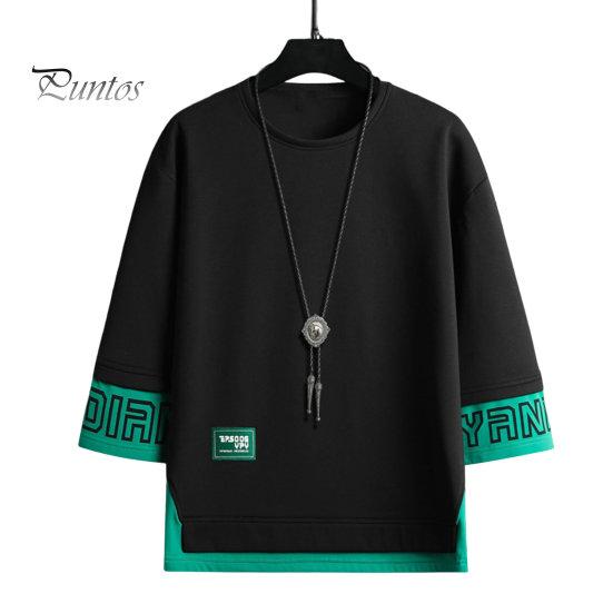 

Шикарные эластичные термоусадочные футболки, имитация двух частей, лоскутная цветная футболка, повседневная одежда 5XL чёрный