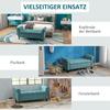 Bench in Vintage Design, Bench with Storage, Velvet Look, Green