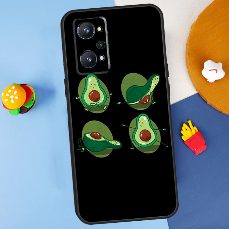 Avocado Yoga Funny Pattern For Realme GT7 Pro GT 6T 6 5 C67 C61 C55 C53 C51 C21Y C25S C75 10 11 12 13 14 Pro Plus Case