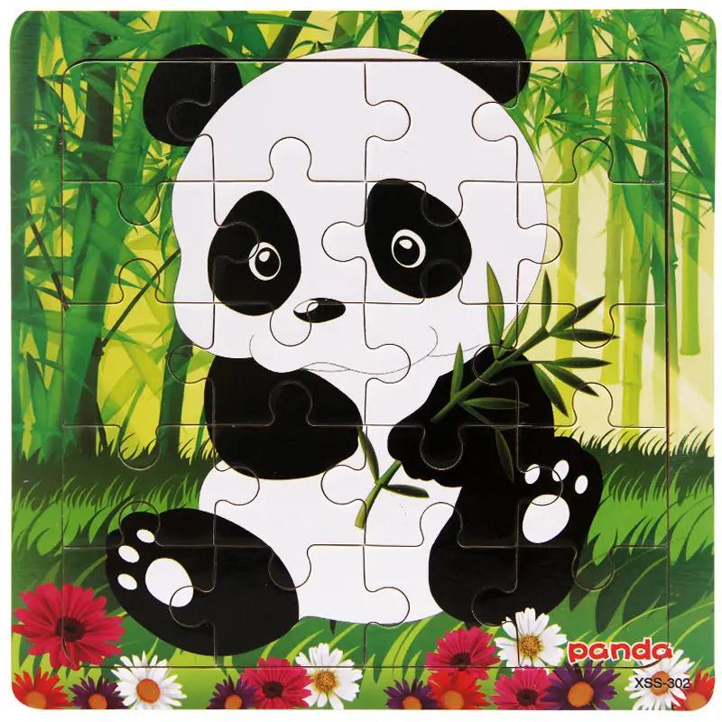 Toys Educational Cute Cartoon Baby Puzzle Wooden Small Piece Train Toy Wooden Jigsaw Puzzle For juguetes educativo Kids Children