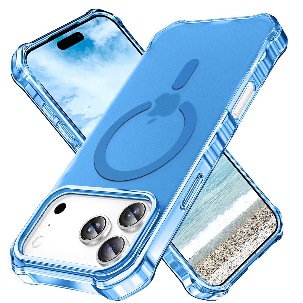 For iPhone 17 Pro Max Case Compatible with MagSafe Small Wavy Edge PC+TPU Phone Cover