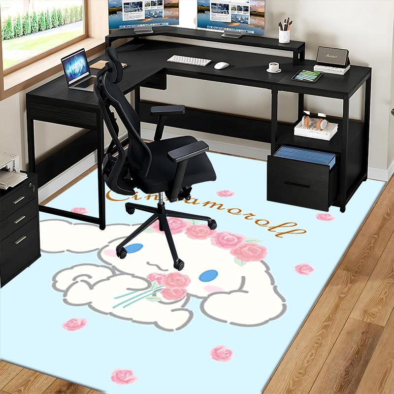 Cinnamoroll Anime Cartoon Design Chair Mat Non-Slip Carpet for Office Home Decoration Living Room Bedroom Game Room Dormitory.E066