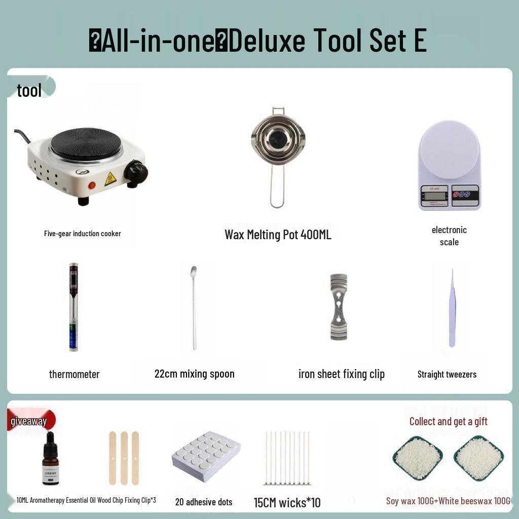 Aroma Candle DIY Kit: Wax Melting Pot & Tools for Homemade Candles
