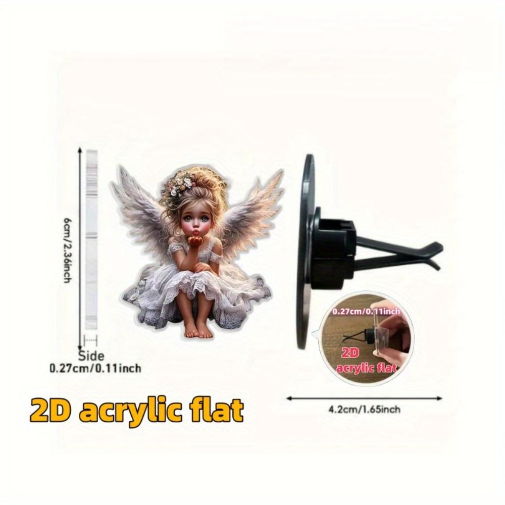2D flat girl car vent clip decorative diffuser (fragrance not included), car interior decoration, aromatherapy clip, ideal for holiday gifts