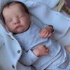 BZDOLL 19 Inch 3D Skin with Visible Veins 48cm Soft Vinyl Reborn Levi Asleep Baby Doll Toy For Girl Cloth Body Kid Dress Up