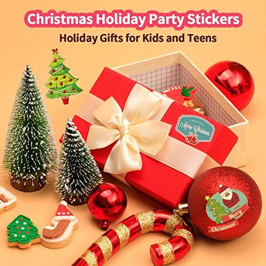 Christmas Stickers Santa Snowflake Stickers for Kids Merry Christmas Decorations Stickers for Envelopes Gifts Tags Crafts