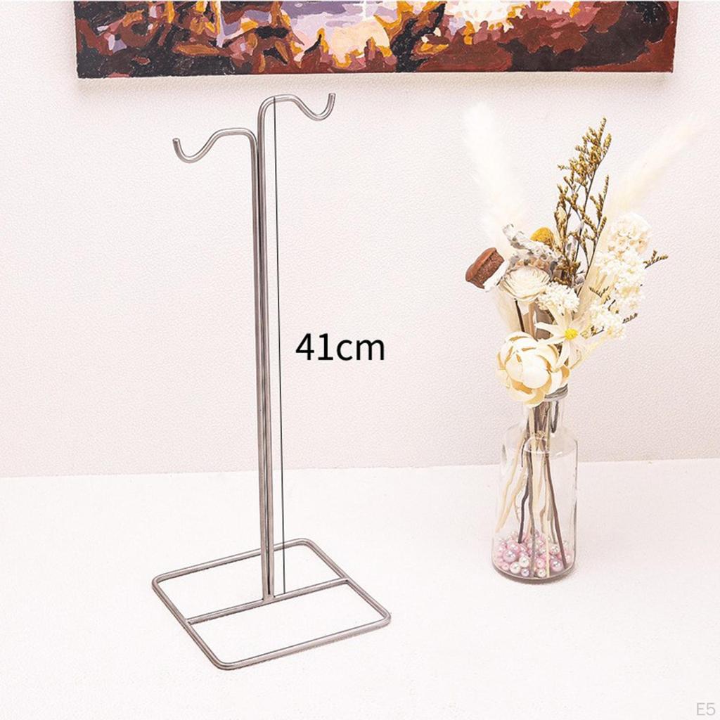 Metal Purse Display Stand, Underwear Rack Jewelry Hanger Retail Supplies Countertop Simple Shoulder