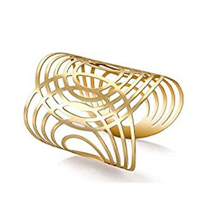Exquisite European & American Metal Hollow Pattern Bracelet Set