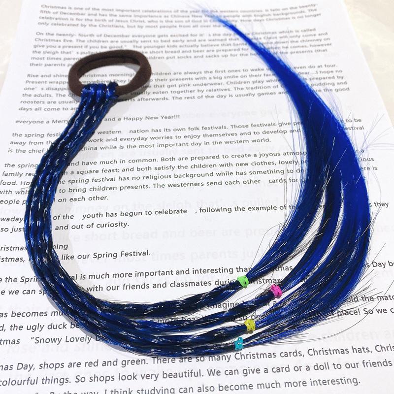 Girls Princess Fashion Wig with Braids Hair Ring Children's Style Baby Girls Little Girls Headdress