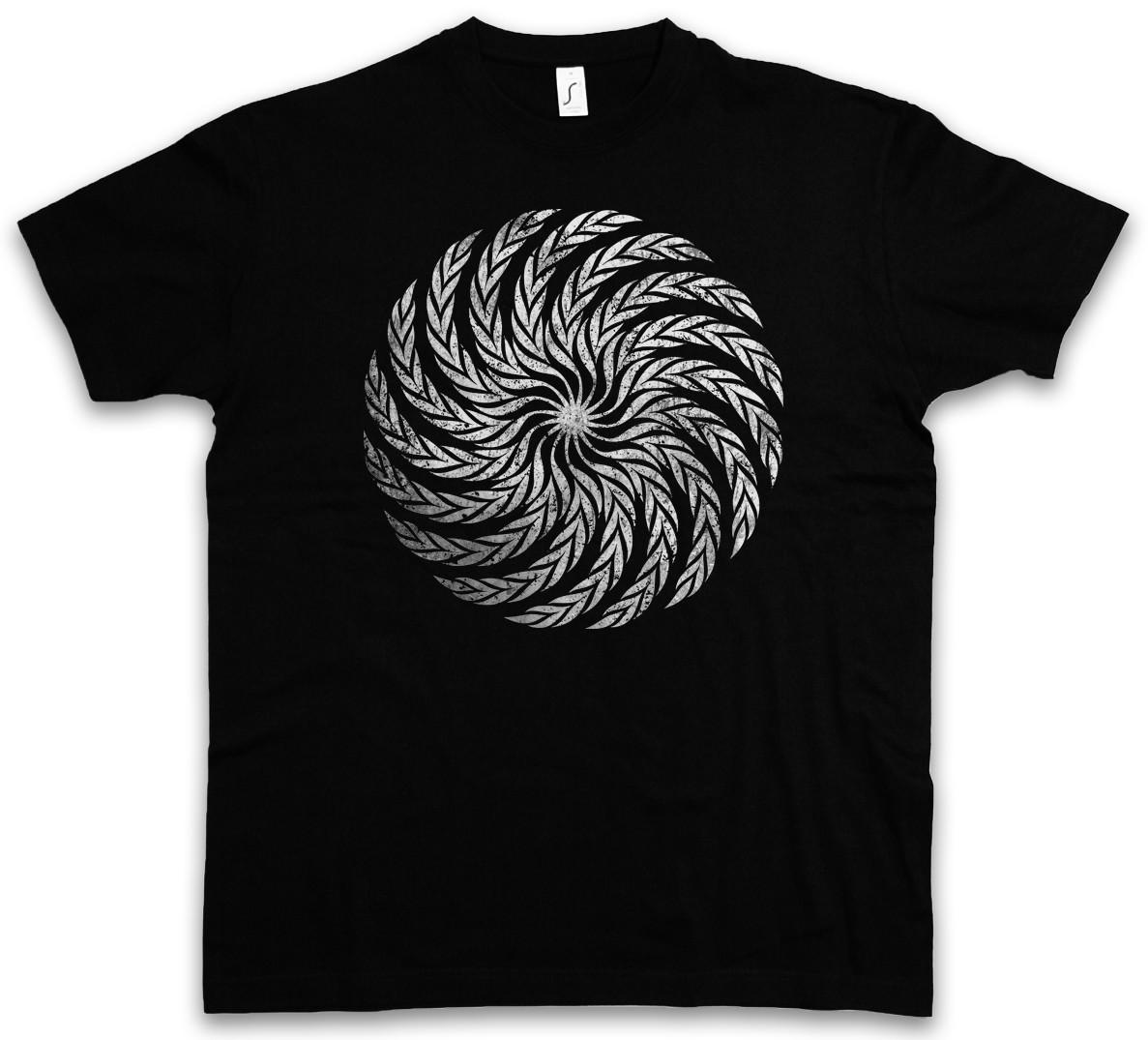 LEAVES SPIRAL T-Shirt Mens Womens Tees Top Hypnose Maze Labyrinth Mystic Leave L
