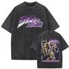 Men'S And Women'S Bizarre Adventure Graphic T-Shirt Cotton Street Wash Clothing Casual Vintage T-Shirt Anime Gu