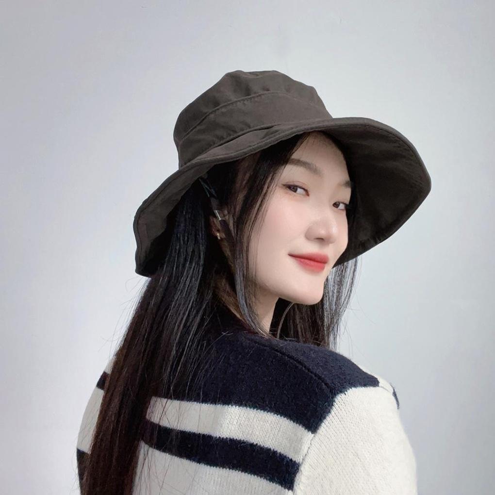 Autumn Wire Brim Women's Bucket Hat (Dark Brown)