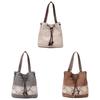 Canvas Shoulder Bag For Women With Vintage Print Casual Travel Organizer