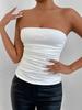 Summer Bestseller: Women's Sexy Solid Color Slim Fit Bandeau Top - Super Short Spicy Girl Style