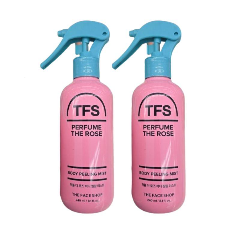 The Face Shop Perfume The Rose Body Peeling Mist 240ml – Rose Floral Scent, Gentle Body Exfoliation, Water Spray Peeling, Smooth Body Skin Care