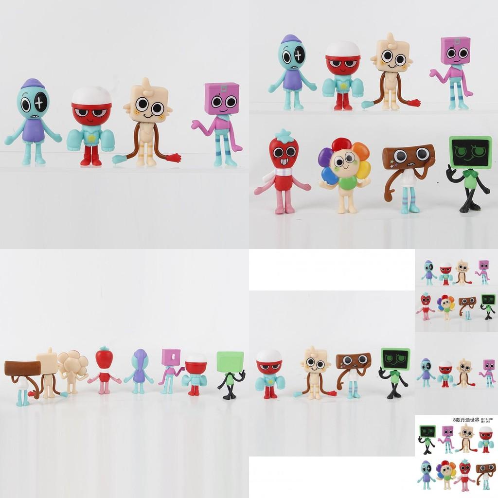 Delightful Dandy World Rhythm Box Collectible Figurines Set Of 8 Pvc Toys For Kids