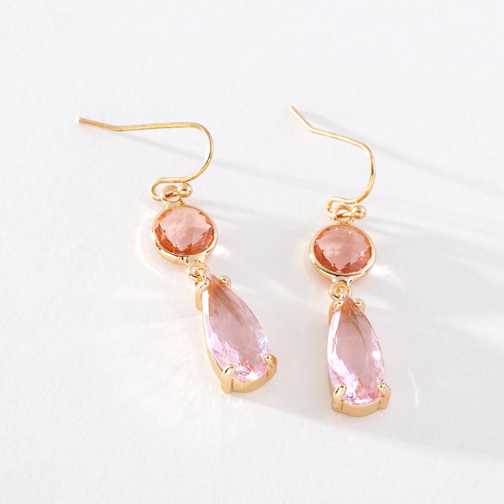 

Pinkdudu модные простые 6 цветов стеклянные серьги с каплями воды романтические роскошные геометрические медные серьги для женщин ювелирные изделия в подарок PD1201 розовый