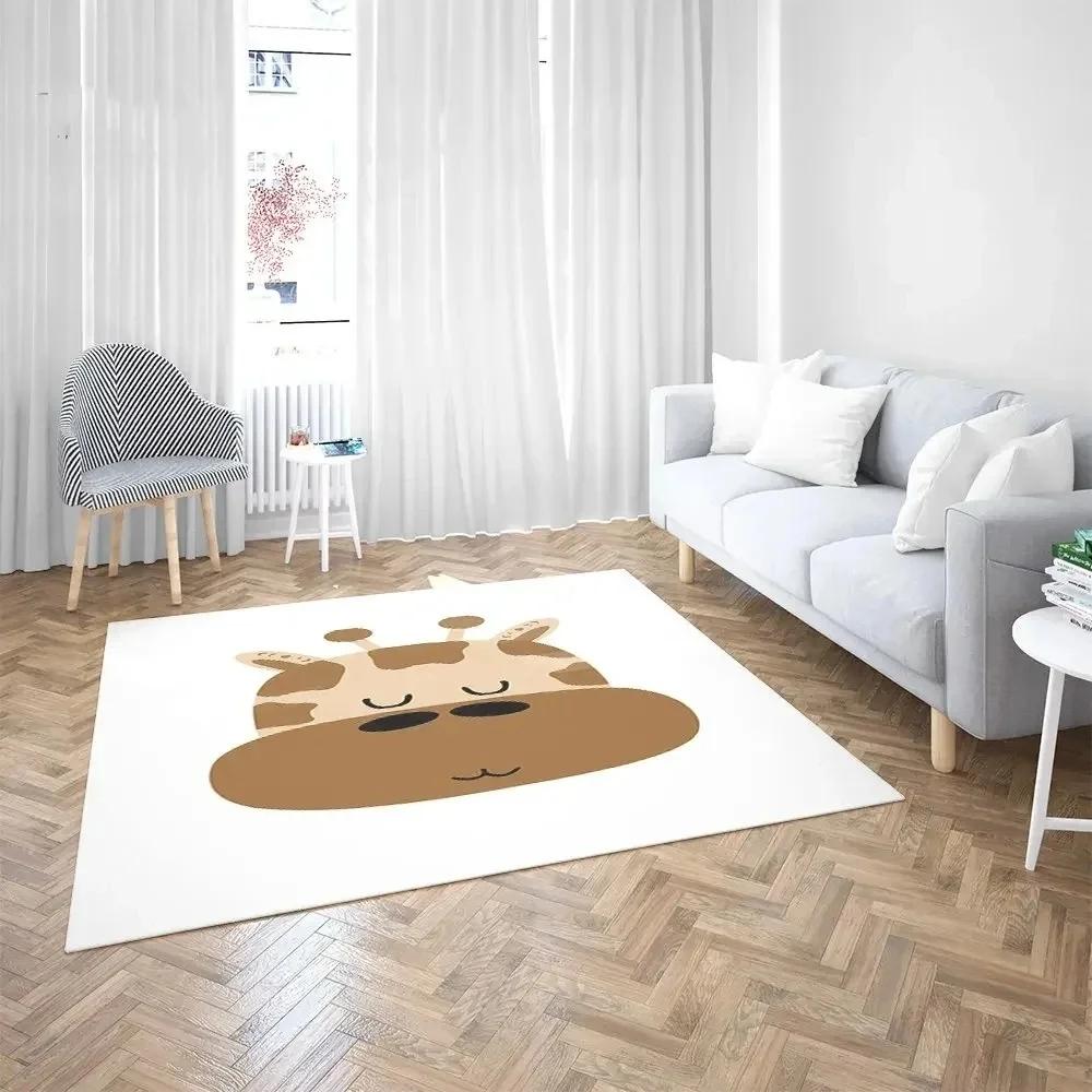 Rainbow  Carpet Mat Rug with Modern  Abstract Minimalist Pattern Home Decoration for Living Room Bedroom Non-slip Indoor Rug