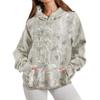 Womens Oversized Hooded Sweatshirt With 3D Print Loose Fit Casual Top 2025