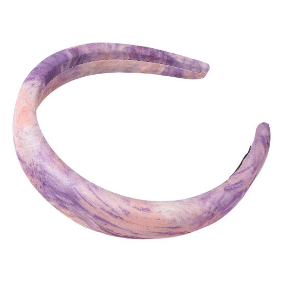 Women Hair Hoop Heightened Design Tie-Dye Print Headband Elastic Ink Painting Headpiece Hair Accessories