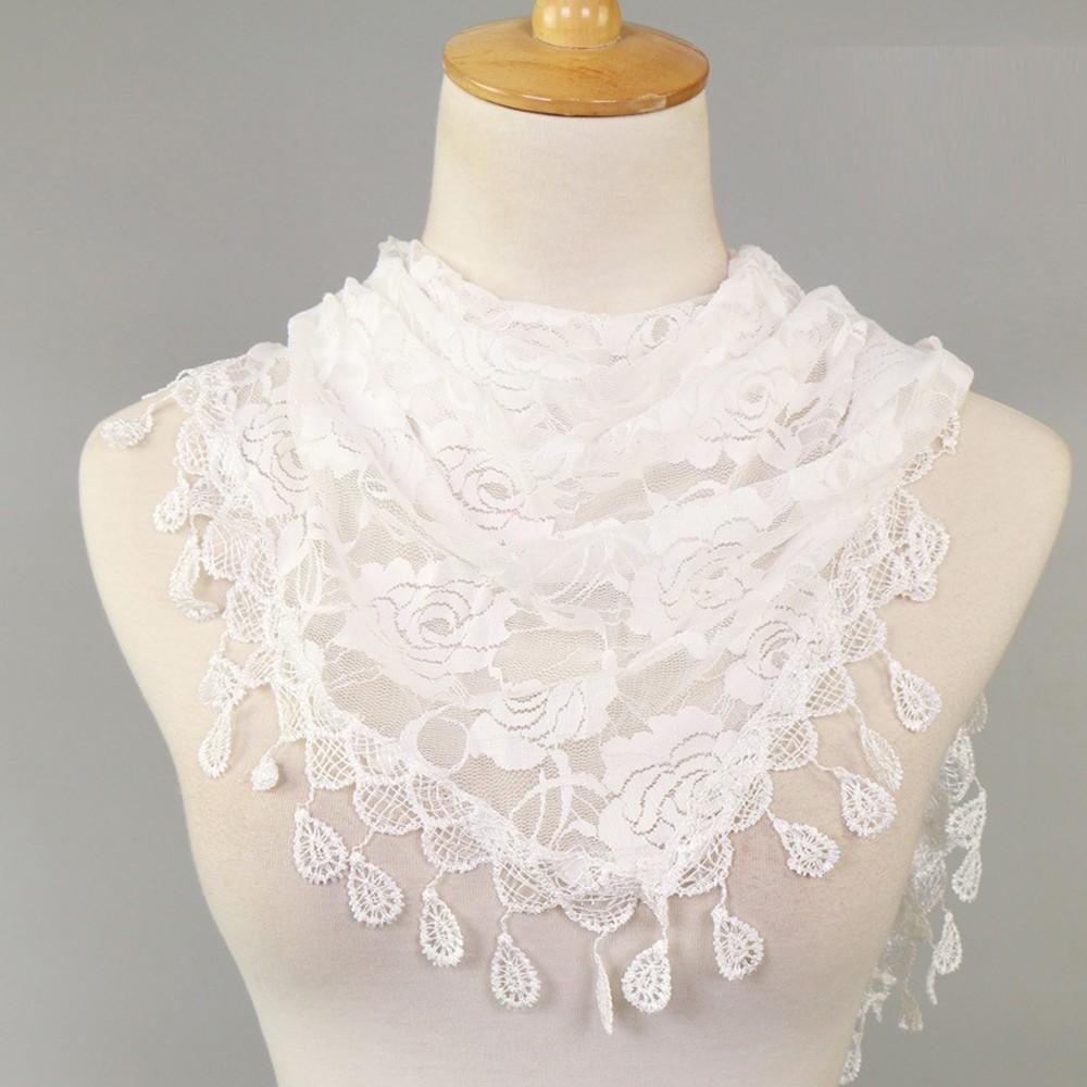 Fashionable Neckerchief Hollow Rose Scarf Lace Scarf