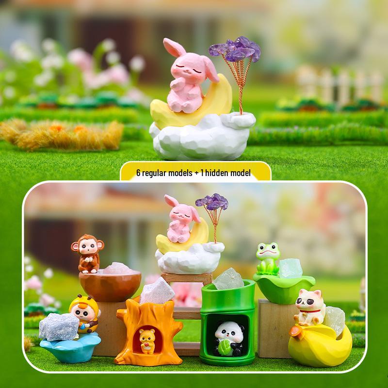 Qingqiu Nine-Tailed Fox Blind Box Figurine - Trendy New Year Gift & Desktop Decoration