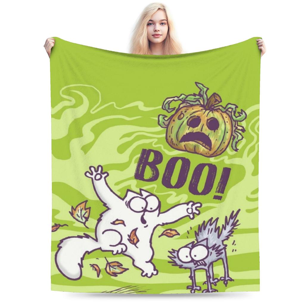 Simons Cat Blanket Super Soft Warm Throw Blankets for Bed 50x60 Inch Multi-size Bedspread
