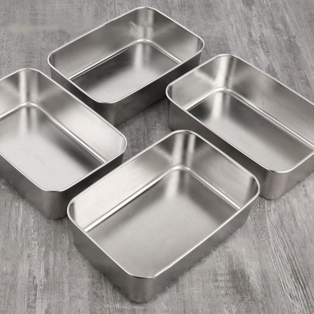 Cooking Utensils Stainless Steel Storage Box Stainless Steel 1Pcs Fresh Box Large Size With Plastic Cover Exquisite High Quality