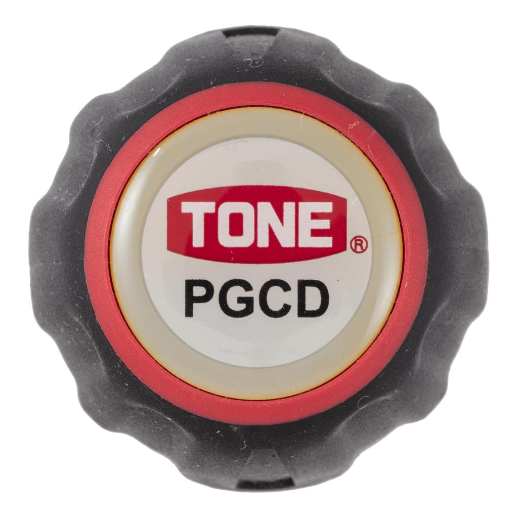 TONE PGCD1S Interchangeable Power Grip Driver Includes 2 Pieces Set, 6.35mm Bit, Red/Black,