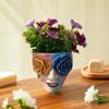 Rose Eyes Girl Face Flowerpot Colorful Succulents Flower Pot Figure Planter  Living Room Balcony