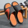 Comfort-Fit Men's Summer Slippers: Durable, Thick-Soled, Non-Slip, Deodorizing Indoor Sandals for Home.