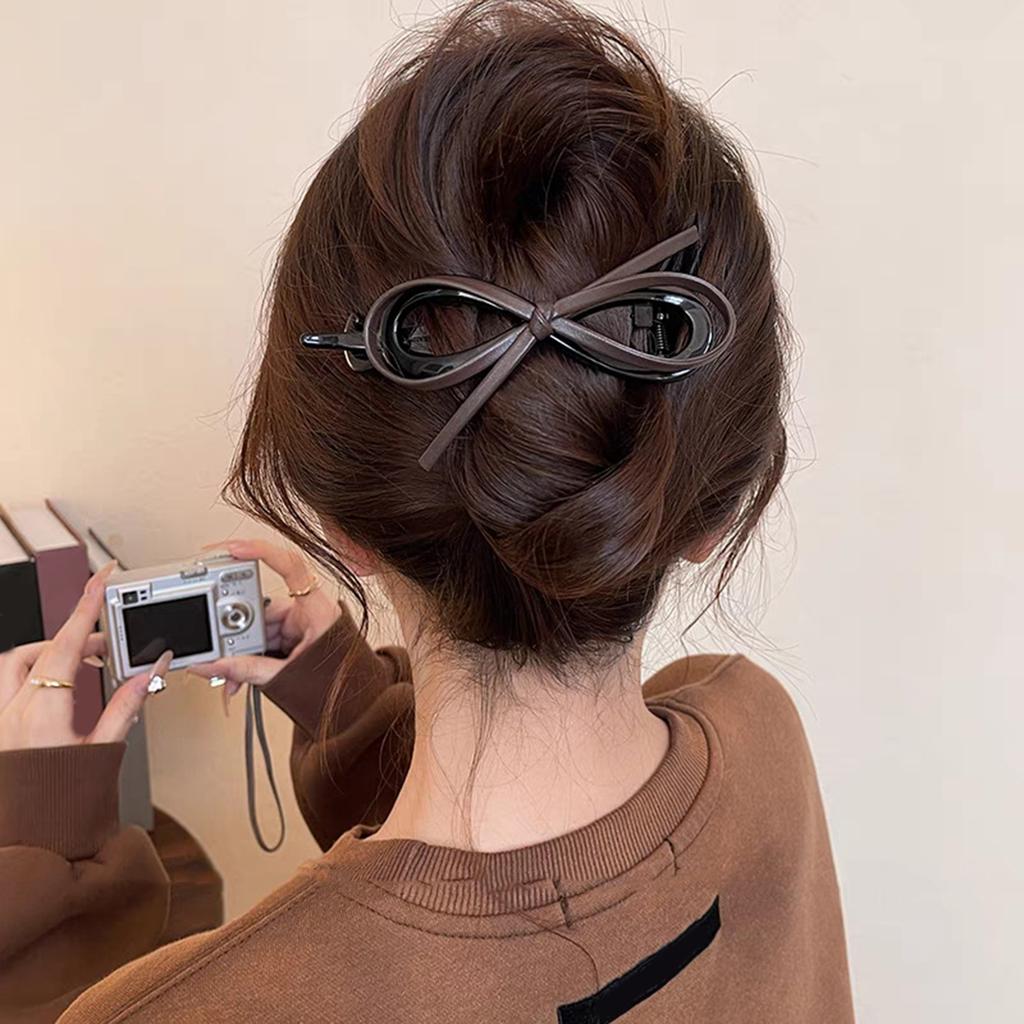 Twist Hair Clip for Women Girls Premium Leopards Print Bowknot Hairpin Stylish Everyday Hair Grip For Women Girls