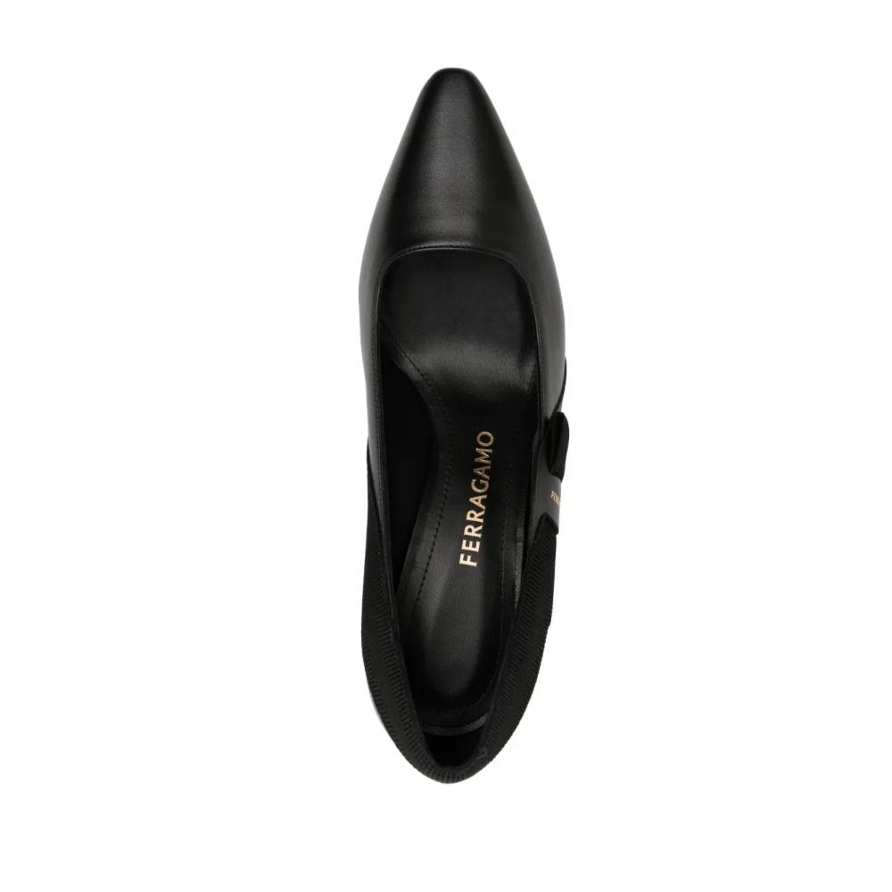 Salvatore Ferragamo Ferragamo Vissia 70mm Leather Pumps Black